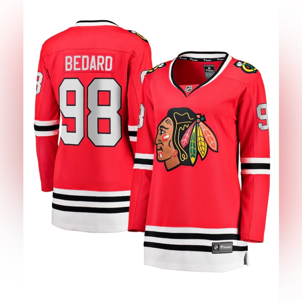 Connor Bedard Chicago Blackhawks Fanatics Women's Home Breakaway Jersey - Large